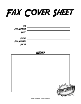 Superhero Fax Cover Sheet