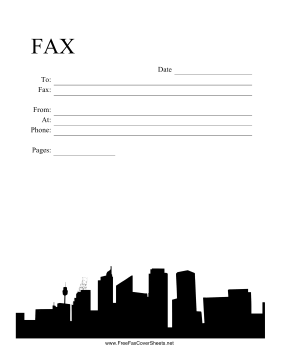 Sydney Skyline Fax Cover Sheet