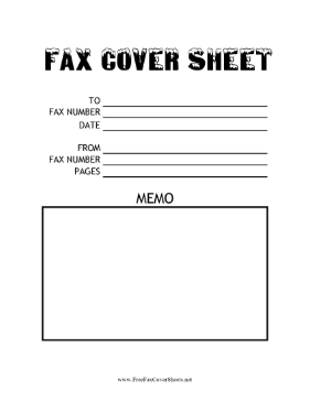 Winter Fax Fax Cover Sheet