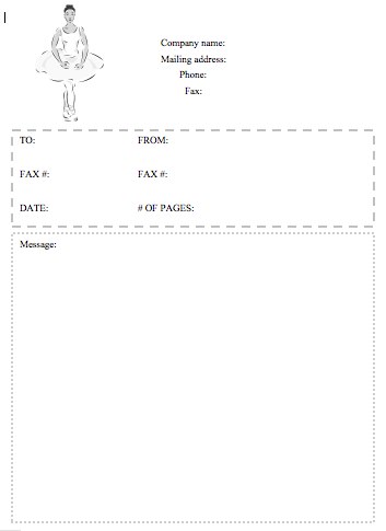 Ballerina Fax Cover Sheet