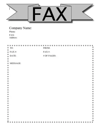 Banner Fax Cover Sheet