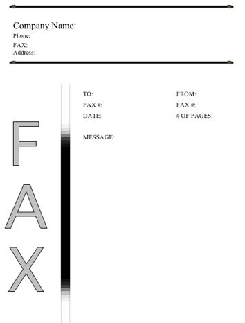 Basic #3 Fax Cover Sheet