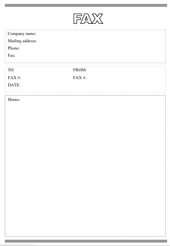 Basic #5 Fax Cover Sheet