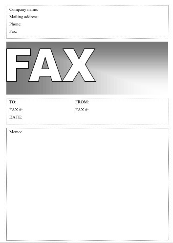 Basic #6 Fax Cover Sheet