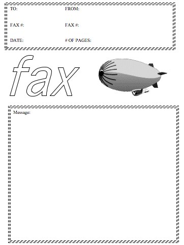Blimp Fax Cover Sheet