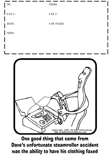 Cartoon #10 Fax Cover Sheet