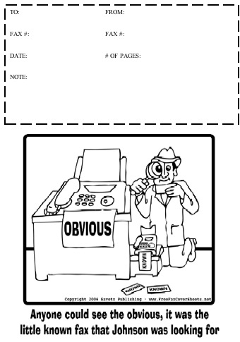 Cartoon #16 Fax Cover Sheet