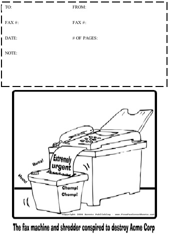 Cartoon #18 Fax Cover Sheet