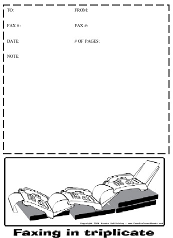 Cartoon #20 Fax Cover Sheet