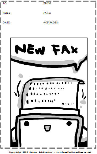 Cartoon #32 Fax Cover Sheet