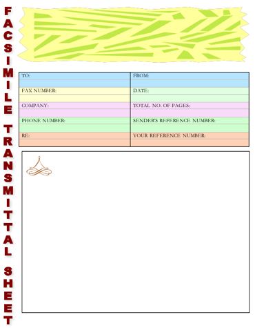 Colorful Fax Cover Sheet