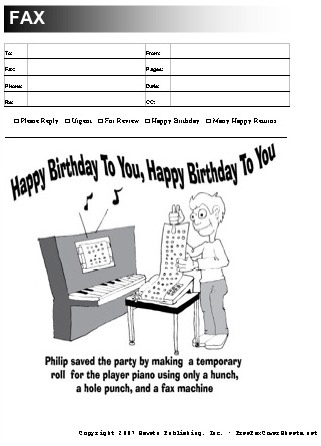 Birthday Fax Cover Sheet