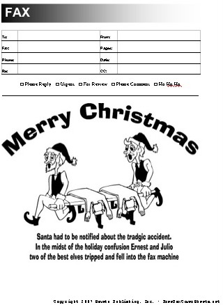Christmas Fax Cover Sheet