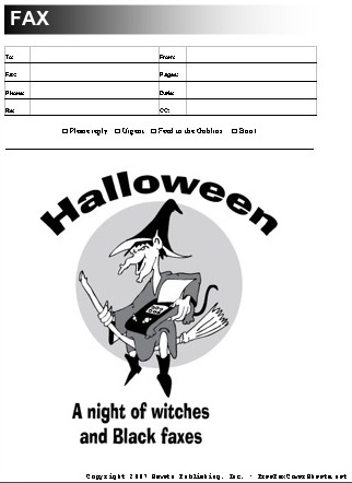 Halloween Fax Cover Sheet