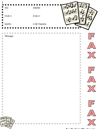 Music #2 Fax Cover Sheet