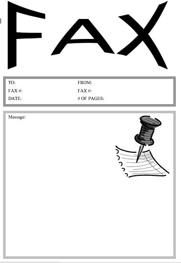 Pushpin Fax Cover Sheet