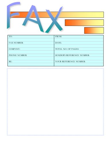 Summer Fax Cover Sheet