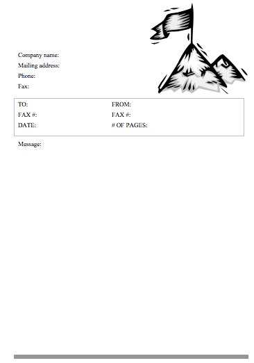 Mountain Summit Fax Cover Sheet