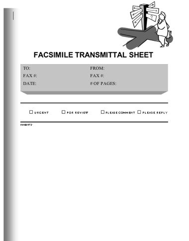 Which Way? Fax Cover Sheet