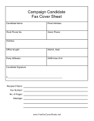 Campaign Candidate Fax Cover