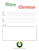 Colorful Christmas Fax Cover