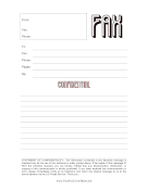 Confidential Fax Lined