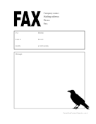 Crow Silhouette fax cover sheet