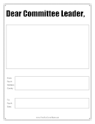Dear Committee Leader