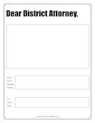 Dear District Attorney