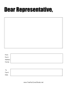 Dear Representative