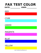 Fax Color Test