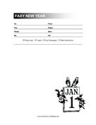 Faxy New Year fax cover sheet