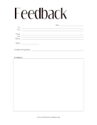Feedback