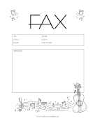 Guitar Music Fax fax cover sheet