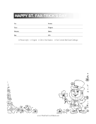 Happy St Faxtricks Day fax cover sheet