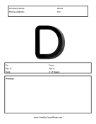 Monogram Fax Cover D