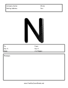 Monogram Fax Cover N
