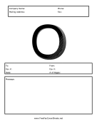 Monogram Fax Cover O