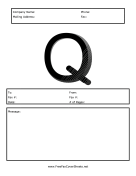 Monogram Fax Cover Q