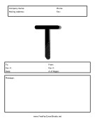 Monogram Fax Cover T