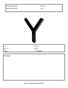Monogram Fax Cover Y