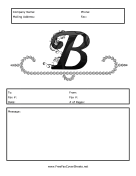 Monogram Script Fax Cover B