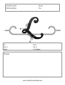 Monogram Script Fax Cover L