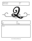 Monogram Script Fax Cover Q