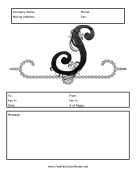 Monogram Script Fax Cover S