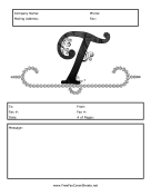 Monogram Script Fax Cover T