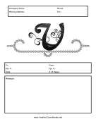 Monogram Script Fax Cover V