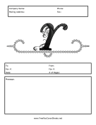 Monogram Script Fax Cover Y