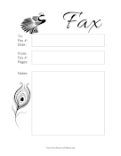 Peacock fax cover sheet