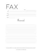 Personal Fax Lined